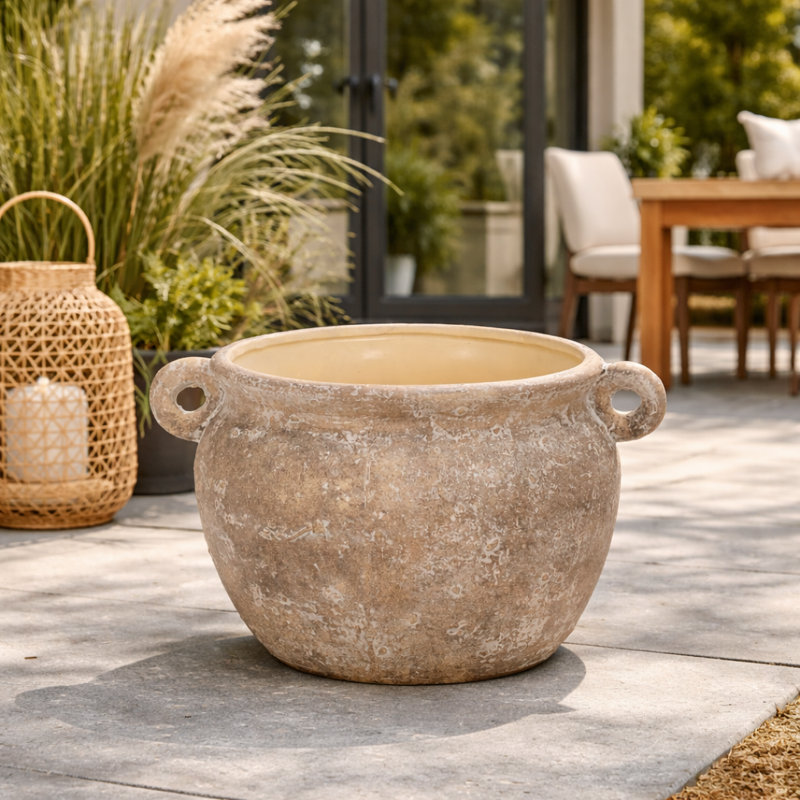 Bungalow Rose Hooge Textured Stoneware Jug Planter & Reviews | Wayfair